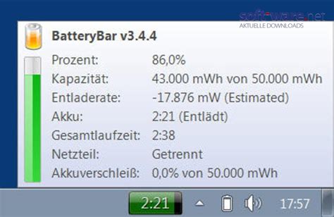Download BatteryBar for Free.